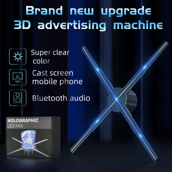 P50 3d Hologram Sync 50cm Advertising Equipment 3d Led Fan Stand Player Proyector Projector with Display Ads