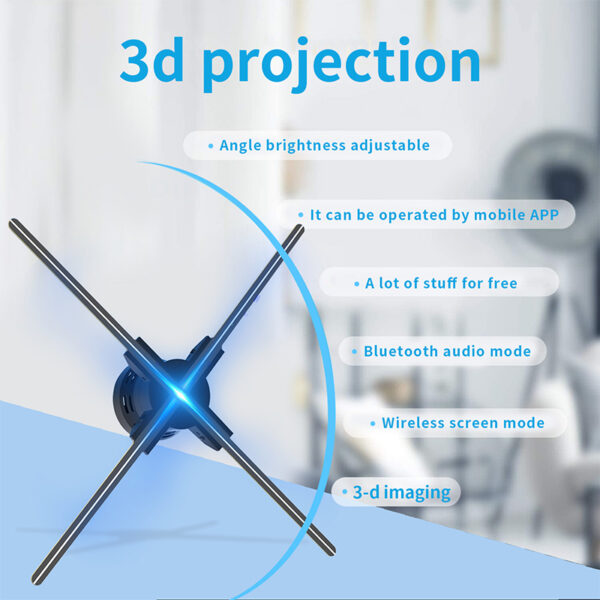 F56 Advanced Cooling 56cm Display 3D Fan Advertising Machine With HD LED Holographic Display for Eye Catching Promotions