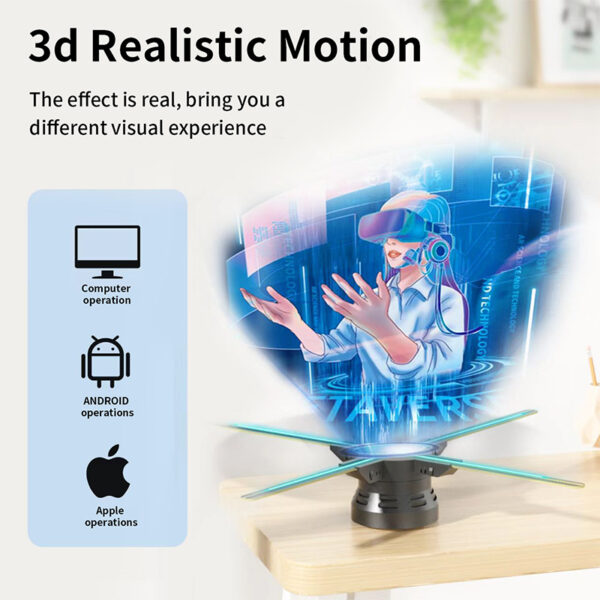 F56 Advanced Cooling 56cm Display 3D Fan Advertising Machine With HD LED Holographic Display for Eye Catching Promotions