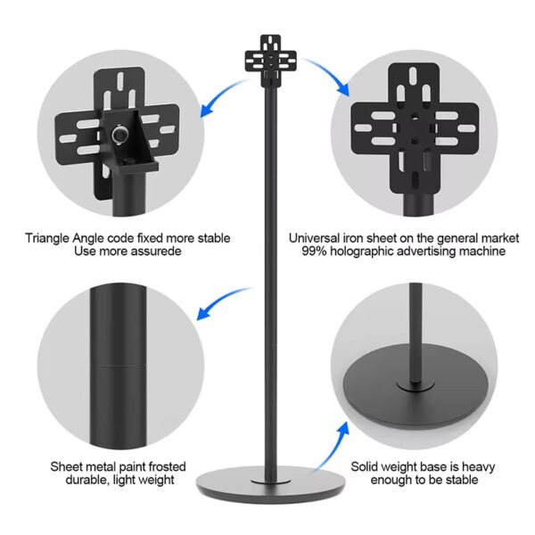 3D Holographic LED Fan Floor Mounted Bracket Floor Stand for Hologram Advertising Fan