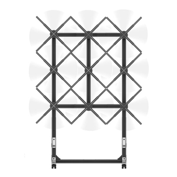 3*3 65cm 9pcs Splicing Wall 3d Hologram Advertising Hologram Display Holographic Fan 3d Hologram Display with Floor Stand
