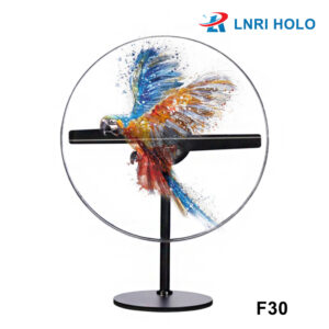 F30 30cm Mini Desktop Transparent Protective Cover Holographic Projector 3d Led Fan Display Led Desk 3d Hologram Display Fan
