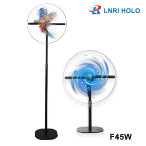 F45W High Resolution 3D Hologram LED Fan 43CM Indoor Cover for Education Front Desk Advertising Shopping Malls Supermarkets OEM