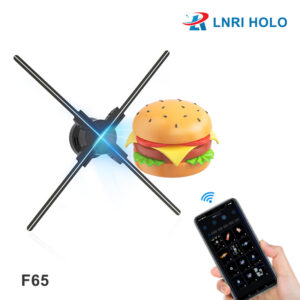 F65 High-Resolution 3D Holographic Fan Projector with WiFi Remote Control 65cm Hologram Display for Outdoor Advertising & Events
