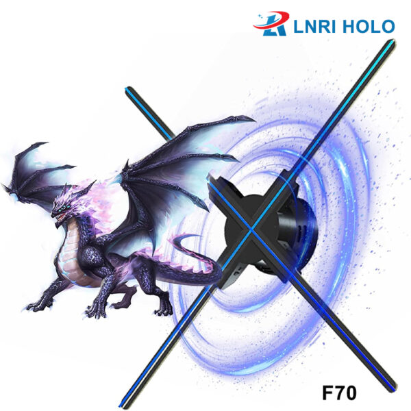 F70 70cm Holographic LED Fan Display Player 3D Hologram Indoor Education Application OEM Supplier