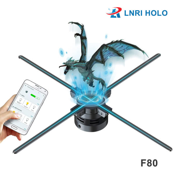 F80 3D Holographic Projection 3D Fan for Advertising Display Diy 80cm Hologram Projector 3d Hologram Light