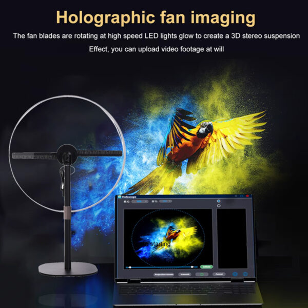 F45W High Resolution 3D Hologram LED Fan 43CM Indoor Cover for Education Front Desk Advertising Shopping Malls Supermarkets OEM