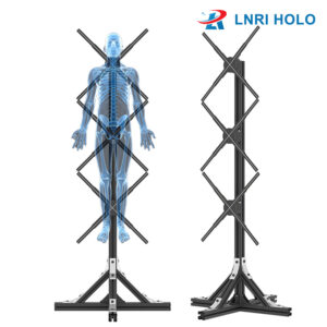 High Resolution 1X3 Human Size 56cm APP Control Splicing Wifi Holographic Display Led Holograma 3d Hologram Fan Projector