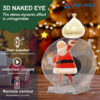 PD13 Mini Desktop LED Rotating Screen Naked-Eye 3D Holographic Projection Fan for Education Suspended Stereoscopic Hologram Indoor