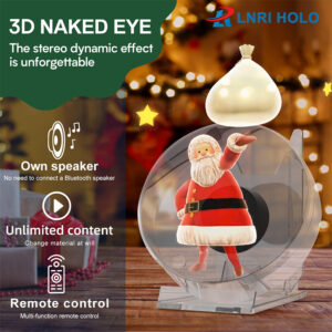 PD13 Mini Desktop LED Rotating Screen Naked-Eye 3D Holographic Projection Fan for Education Suspended Stereoscopic Hologram Indoor