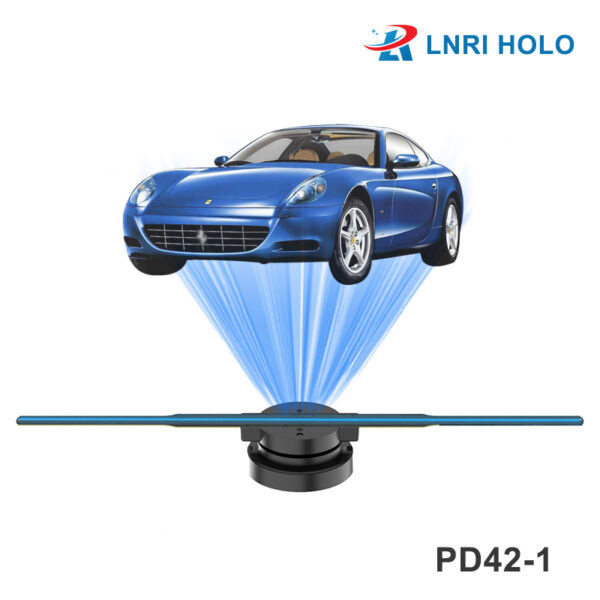 PD42-1 Fast Delivery Naked Eye Stereo High Tech 2 Blades 42cm Holographic Projector Advertising 244 LED Display 3D Hologram Fan