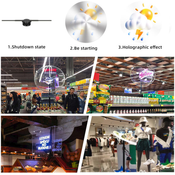 PD42-2 3D Holographic Projection 1024*800 3D Fan for Advertising Display 42cm Hologram Projector 3d Hologram Light