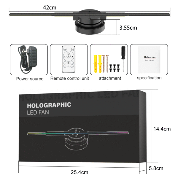 PD42-2 3D Holographic Projection 1024*800 3D Fan for Advertising Display 42cm Hologram Projector 3d Hologram Light