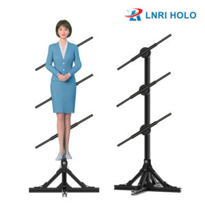1X3 Stitch Synchronized 3D Hologram Fan Wall 45CM Indoor Holographic Fans with Hologram Projector Stand
