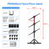 1X3 Stitch Synchronized 3D Hologram Fan Wall 45CM Indoor Holographic Fans with Hologram Projector Stand