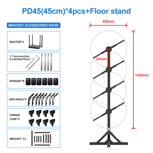 1*4 PD45 1080P Resolution 45cm 3d Holographic Projector Fan 3d Hologram Led Fan Display for Advertising
