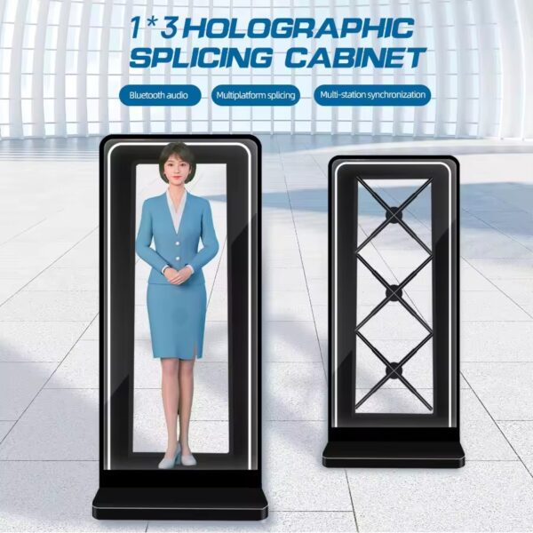 Hologram Human Ventiladores Holograficos 3X65cm Advertising Holographic Display 3D Hologram Cabinet Fan with Cabinet