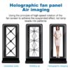 Hologram Human Ventiladores Holograficos 3X65cm Advertising Holographic Display 3D Hologram Cabinet Fan with Cabinet