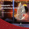62cm 1x3 Human Height Multi Splicing Christmas Tree Advertising Led Display Holographic Video Wall 3D Hologram Led Fan