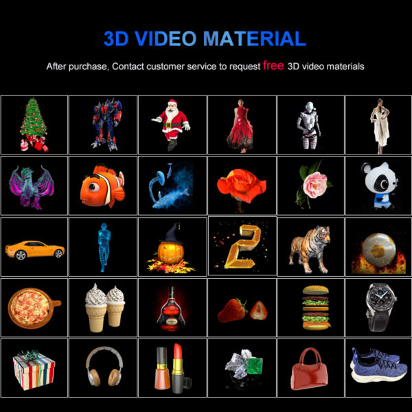 PD45 45cm 3D Hologram Projector LED Fan Animated Advertising Equipment SD Card Support Rotating Display