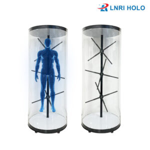 1X3 65cm 3D Holographic LED Fan Projector Cylindrical Human Splicing Solution for Outdoor Medical Treatment