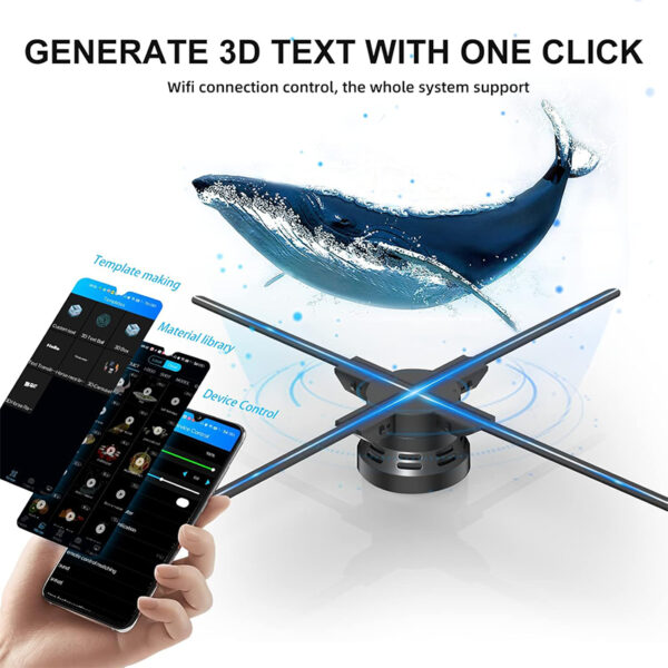 F85 3D Holographic Advertising Fan Professional 85cm Naked Eye 3D Led Projector Display Equipment 3D Hologram Fan