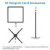 3D LED Holographic Display with Square Safety Acrylic Cover Floor Stand Indoor Advertising Equipment OEM Supplier